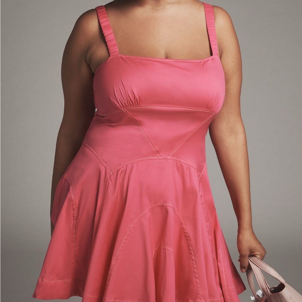 Anthropologie Vibrant Pink Mini Dress 3x - Picture 2 of 7